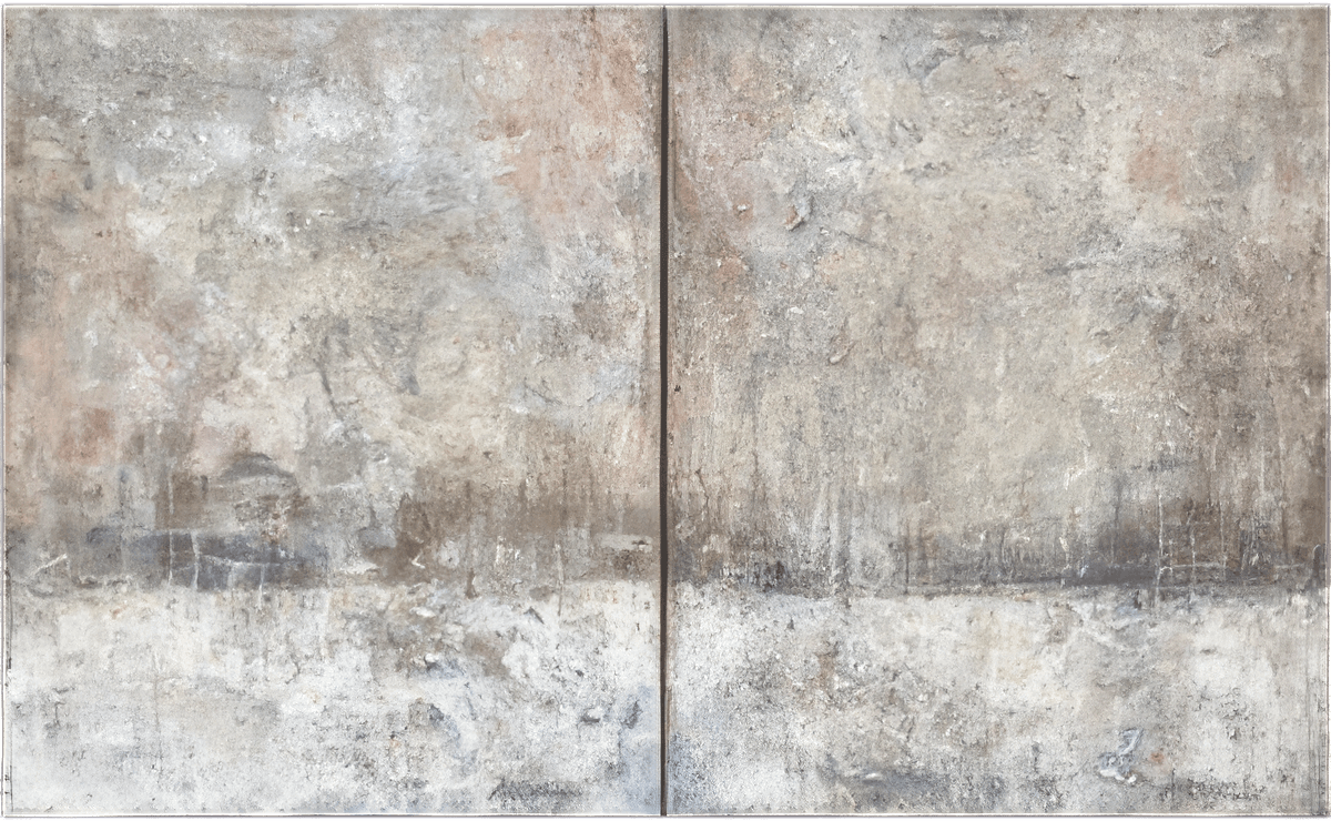 Moment to Savor diptych installed in the client's home